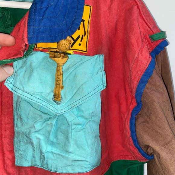 Vintage 70s/80s bright hippie bohemian Bali Baggus crazy jacket unisex one size - Picture 3 of 16